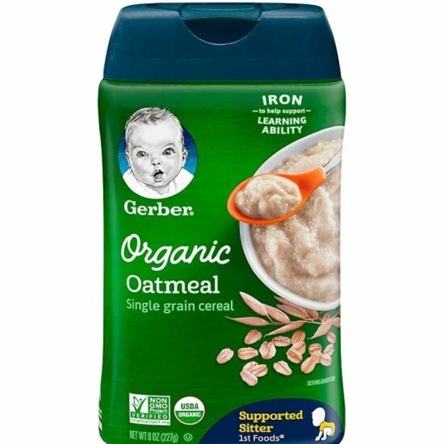 Nursing & Feeding * | Gerber Baby Cereal, 1St Foods, Organic Oatmeal, 8 Oz Varies