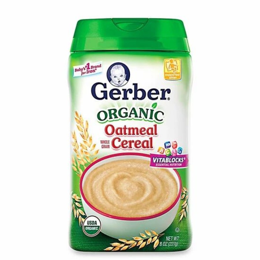 Nursing & Feeding * | Gerber 8 Oz. Organic Whole Grain Oatmeal Cereal Multi