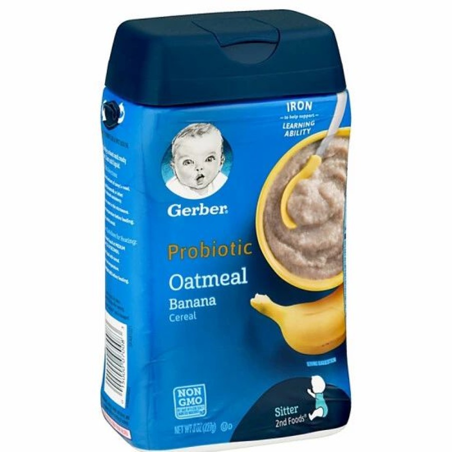 Nursing & Feeding * | Gerber 8 Oz. Probiotic Oatmeal And Banana Cereal No Color