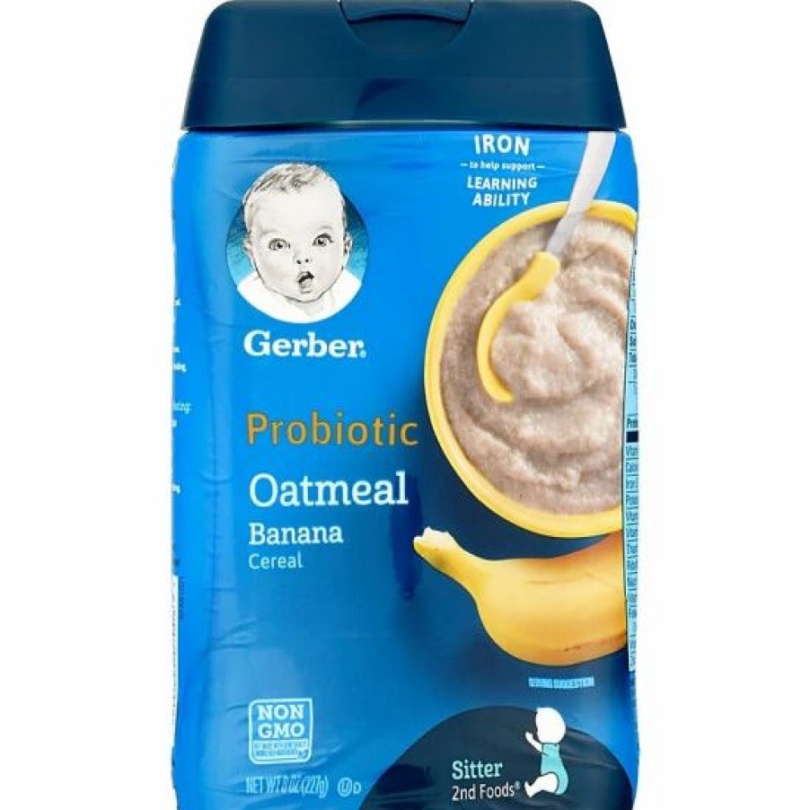 Nursing & Feeding * | Gerber 8 Oz. Probiotic Oatmeal And Banana Cereal No Color