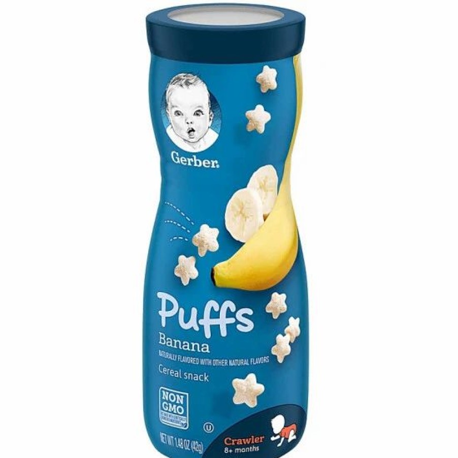 Nursing & Feeding * | Gerber Banana Puffs Cereal Snacks, 1.48 Oz Varies