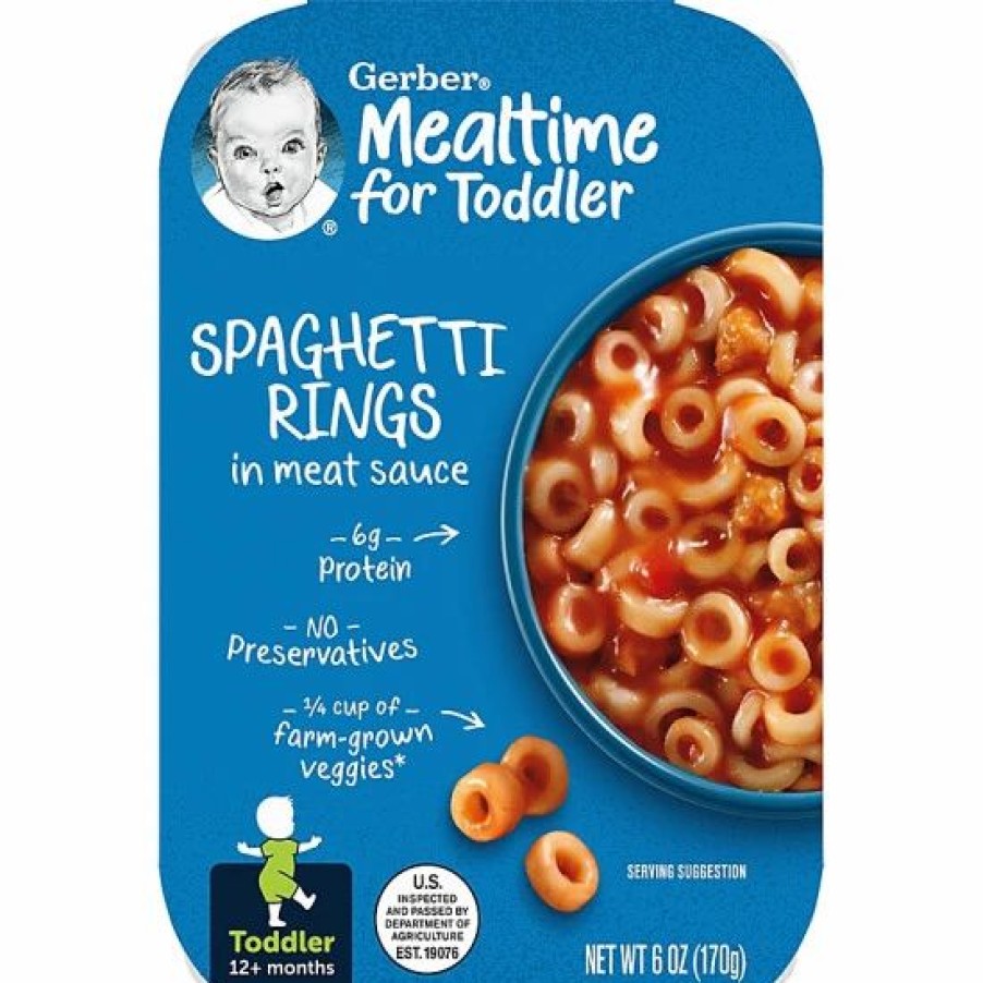 Nursing & Feeding * | Gerber Graduates Lil' Meals 6 Oz. Spaghetti Rings In Meat Sauce No Color