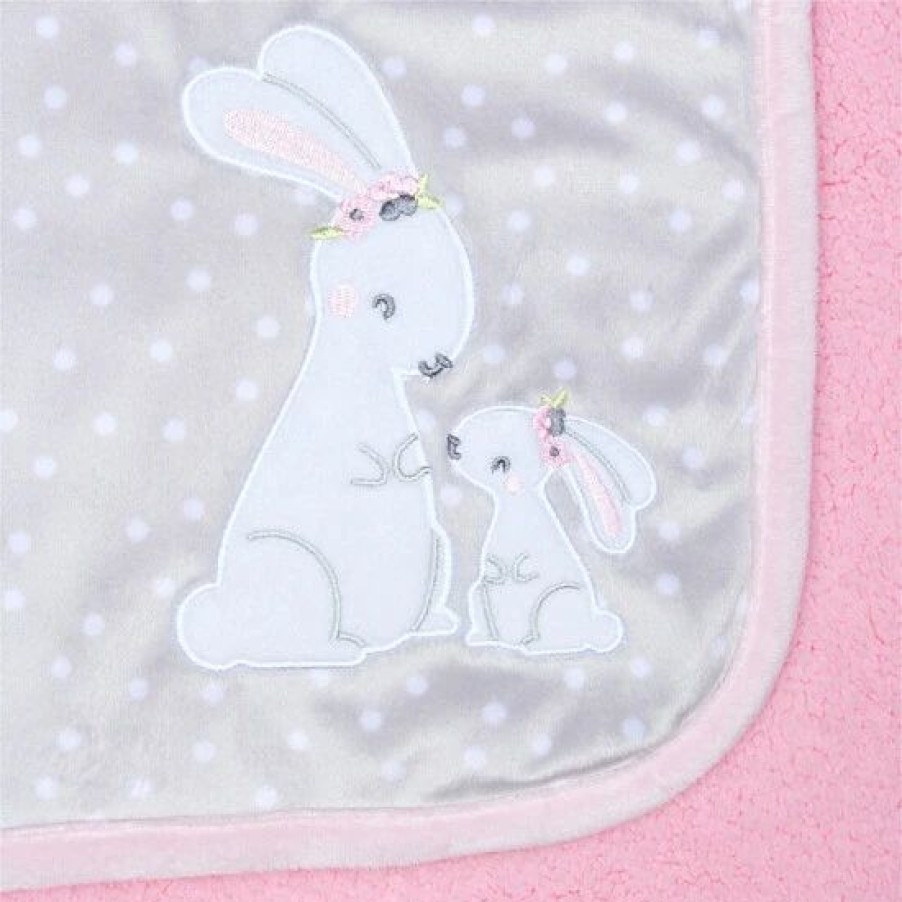 Bedding & Decor * | Gerber Mommy & Me Bunny Plush Blanket In Grey