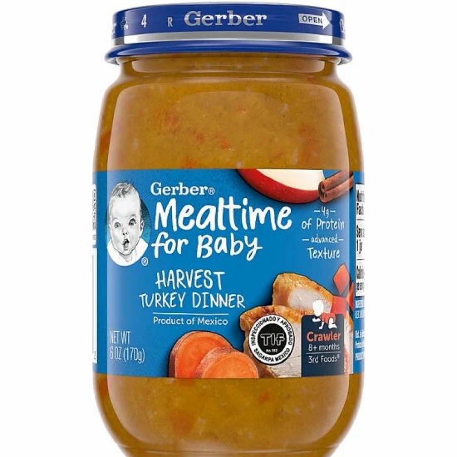 Nursing & Feeding * | Gerber 3Rd Foods Harvest Turkey Dinner Baby Food, 6 Oz.