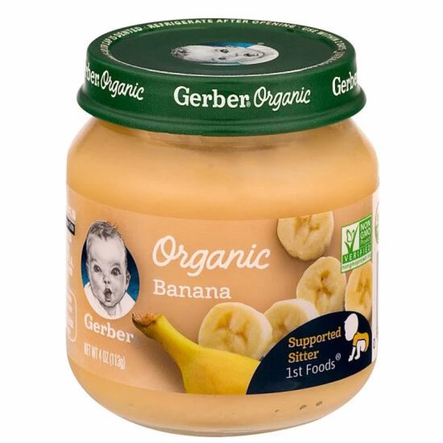 Nursing & Feeding * | Gerber 1St Foods 4 Oz. Organic Banana Baby Food No Color