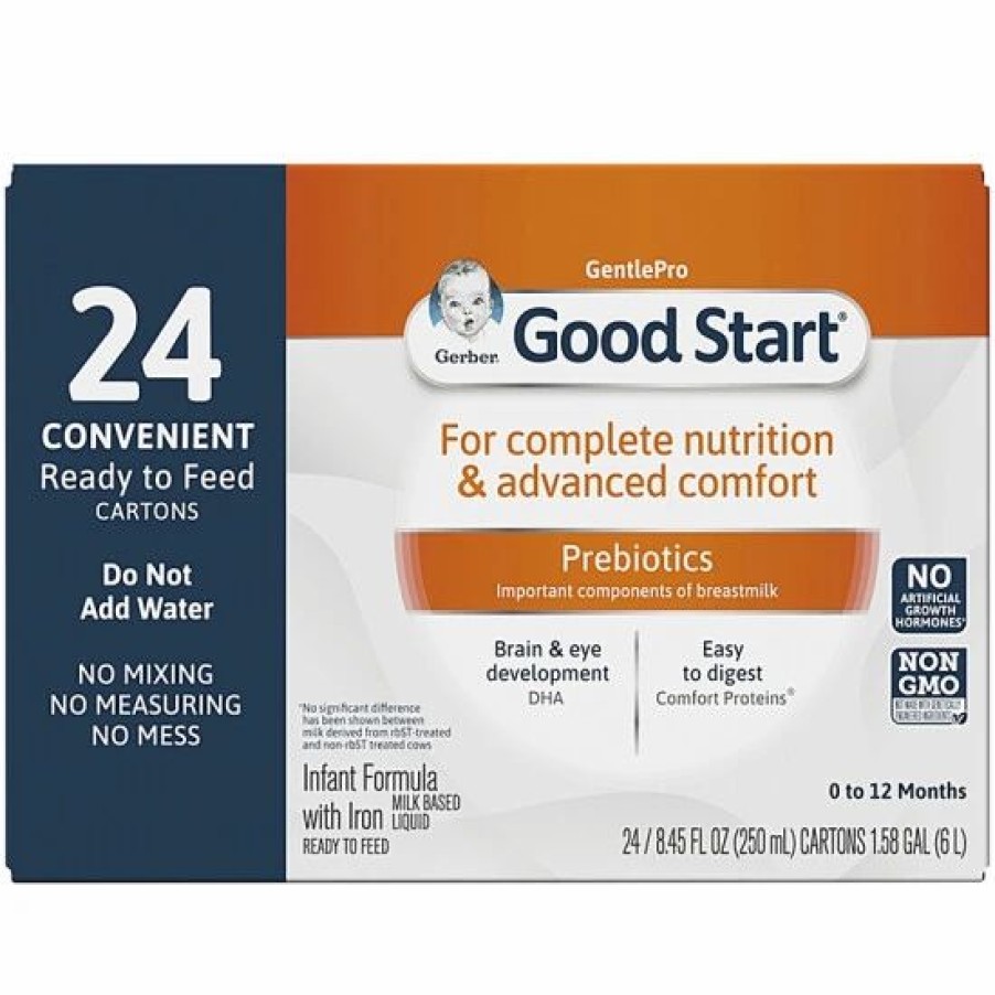 Nursing & Feeding * | Gerber Good Start Gentle 24-Pack 8.45 Oz. Ready-To-Feed Formula