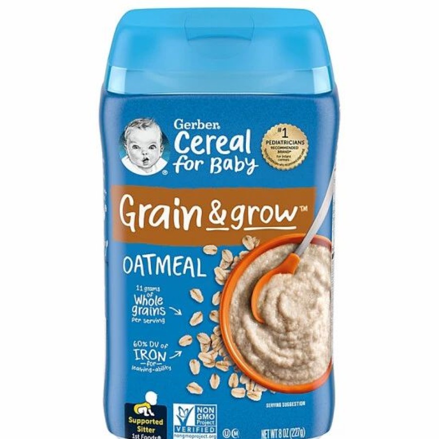 Nursing & Feeding * | Gerber 8 Oz. Single Grain Oatmeal Cereal Multi