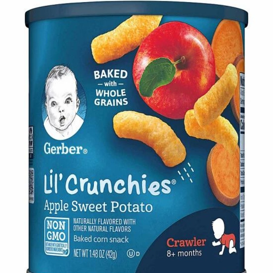 Nursing & Feeding * | Gerber Lil' Crunchies, Apple Sweet Potato, 1.48 Oz Varies