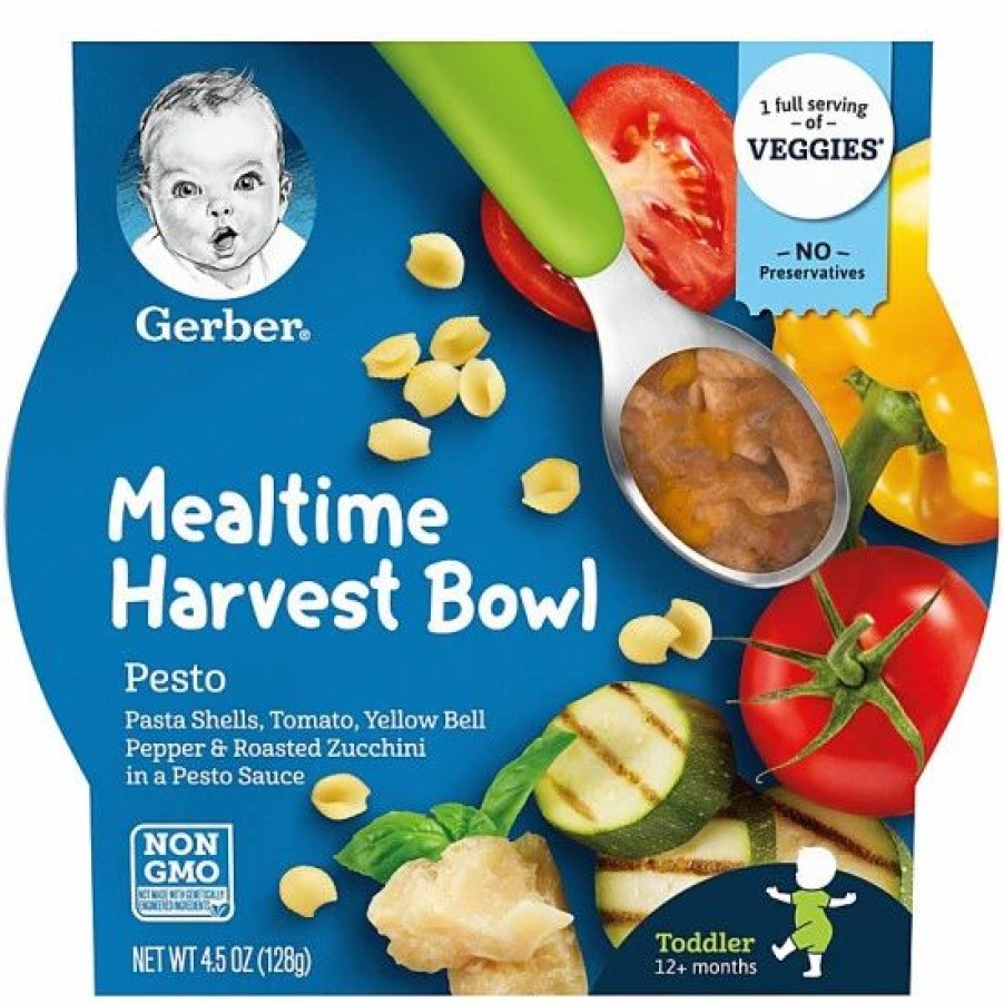 Nursing & Feeding * | Gerber Meal Bowls Variety Pack, 1 Pesto 4.5 Oz, 1 Garden Tomato 4.5 Oz, 1 Spanish Sofritos 4.5 Oz, 1 Ct Varies