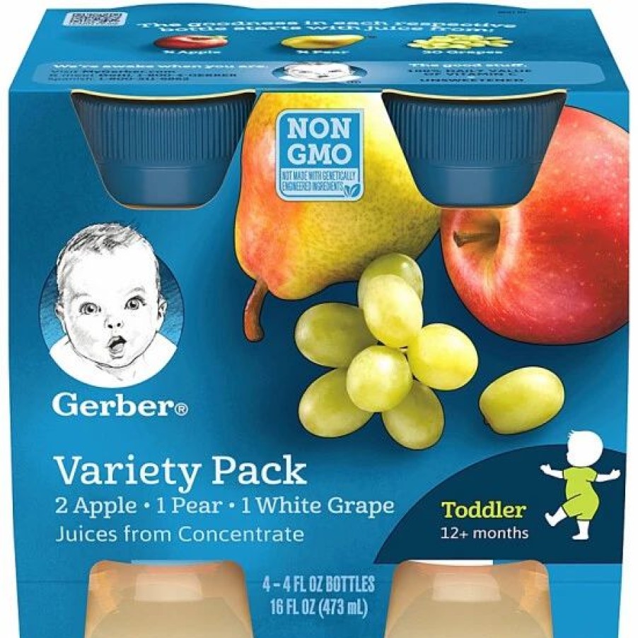 Nursing & Feeding * | Gerber Baby 100% Juice Variety Pack, 16 Oz Varies