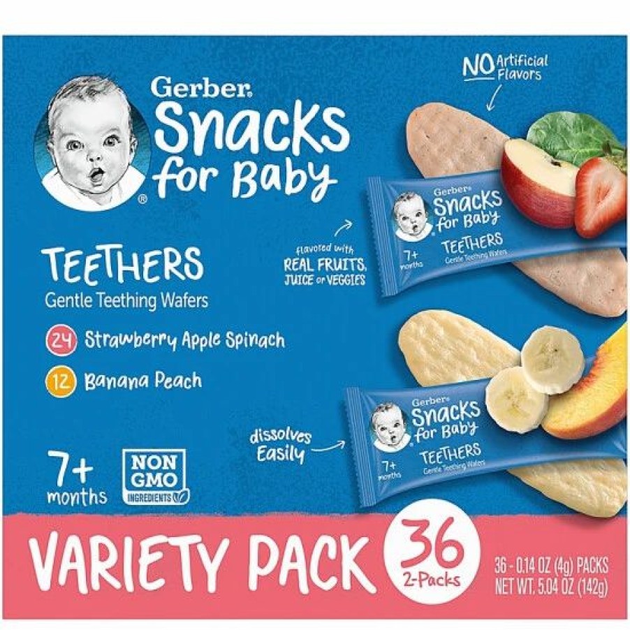 Nursing & Feeding * | Gerber 36-Count Variety Pack Teethers