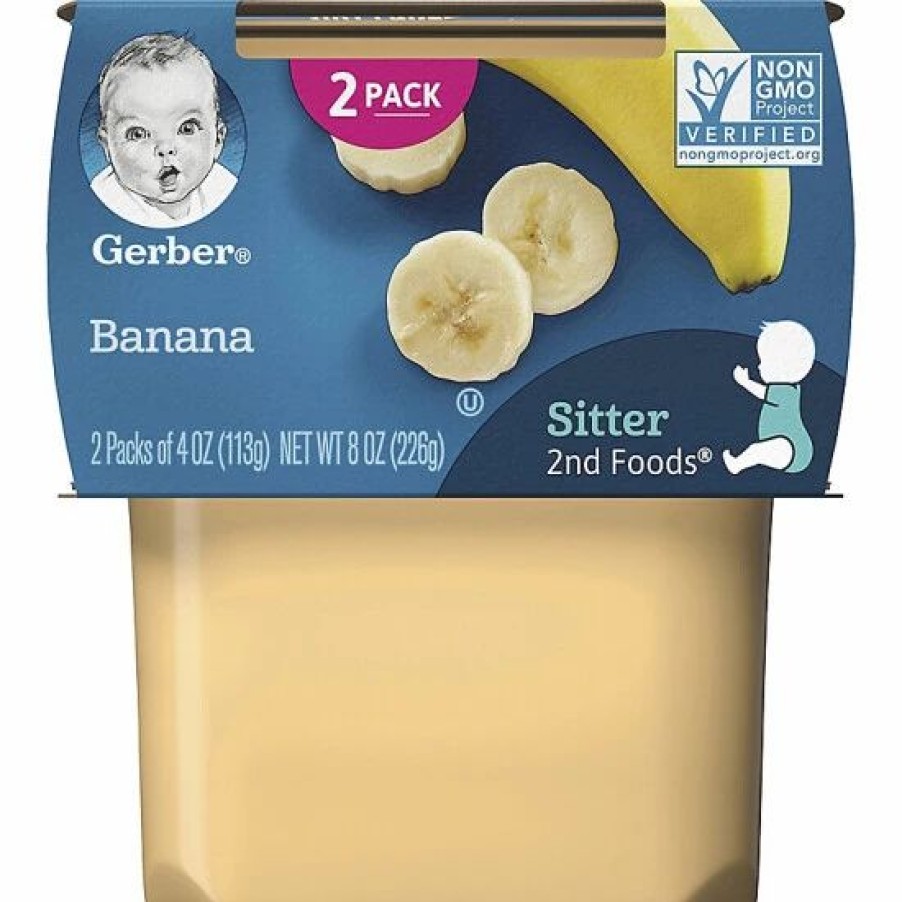 Nursing & Feeding * | Gerber 2Nd Foods 2-Pack 4 Oz. Banana Baby Food No Color