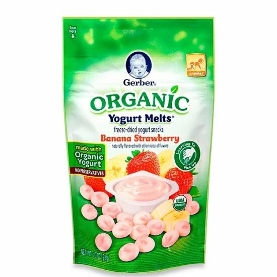 Nursing & Feeding * | Gerber Graduates Organic Strawberry Banana Yogurt Melts Multi