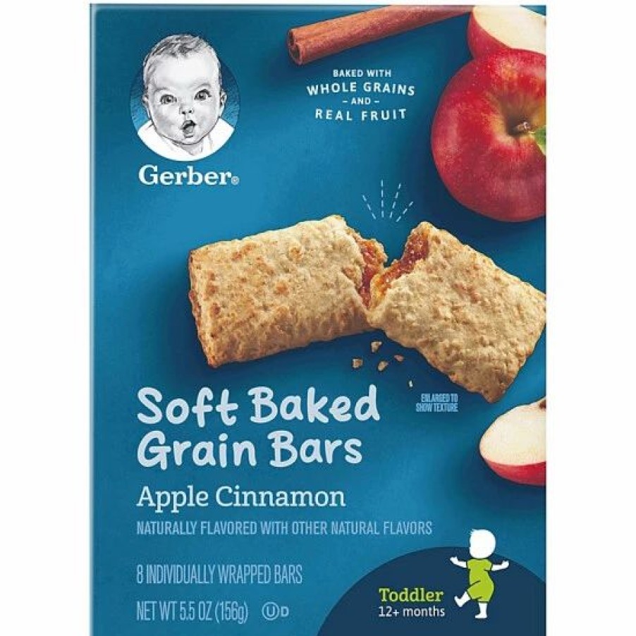 Nursing & Feeding * | Gerber Soft Baked Grain Bars Variety Pack, 1 Apple Cinnamon, 1 Strawberry Banana, 2 Ct Varies