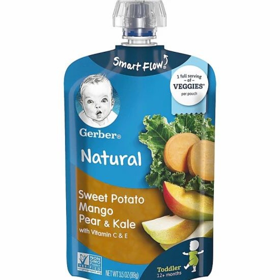 Nursing & Feeding * | Gerber 3.5 Fl. Oz. Strongtoddler Pouches Sweet Potatoe Mango Pear Kale No Color