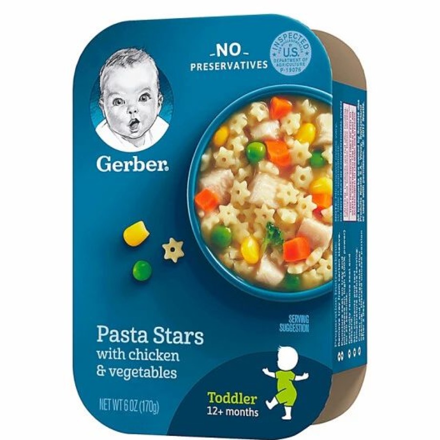 Nursing & Feeding * | Gerber Graduates Lil' Meals 6 Oz. Pasta Stars With Chicken And Vegetables Multi