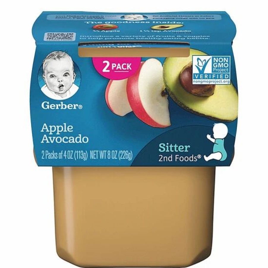 Nursing & Feeding * | Gerber 2Nd Foods 2-Pack 4 Oz. Apple Avocado No Color