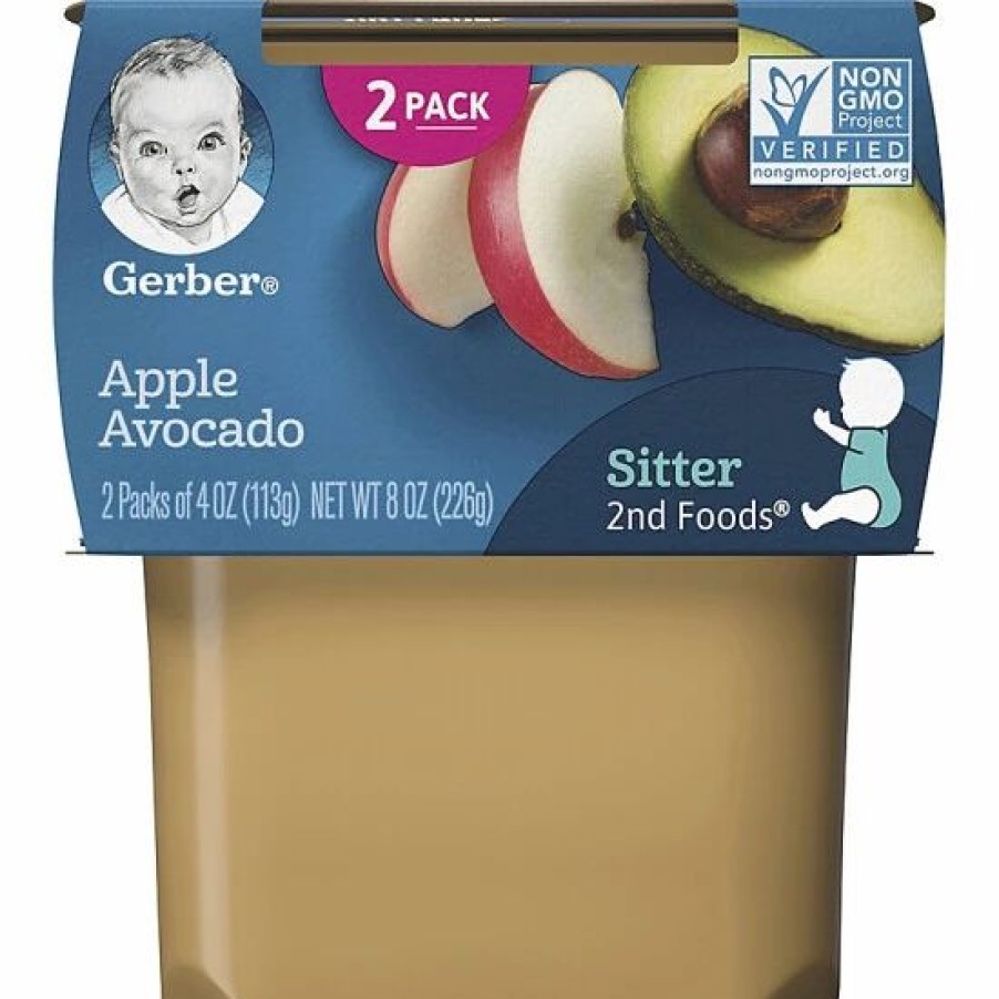 Nursing & Feeding * | Gerber 2Nd Foods 2-Pack 4 Oz. Apple Avocado No Color