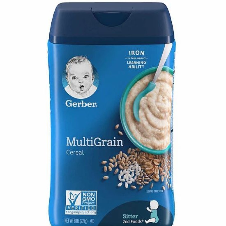 Nursing & Feeding * | Gerber Baby Cereal, 2Nd Foods, Non-Gmo Multigrain, 8 Oz Varies