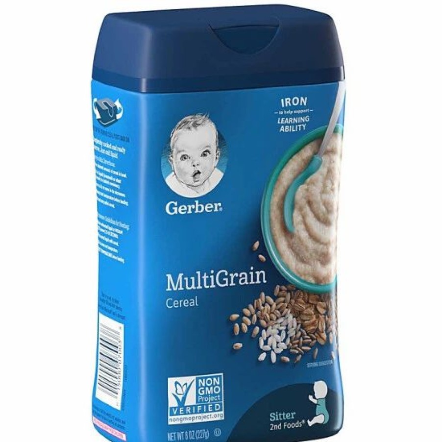 Nursing & Feeding * | Gerber Baby Cereal, 2Nd Foods, Non-Gmo Multigrain, 8 Oz Varies