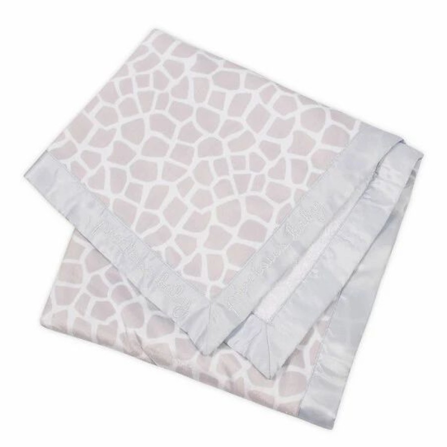 Bedding & Decor * | Gerber Giraffe Plush Blanket In /White Grey