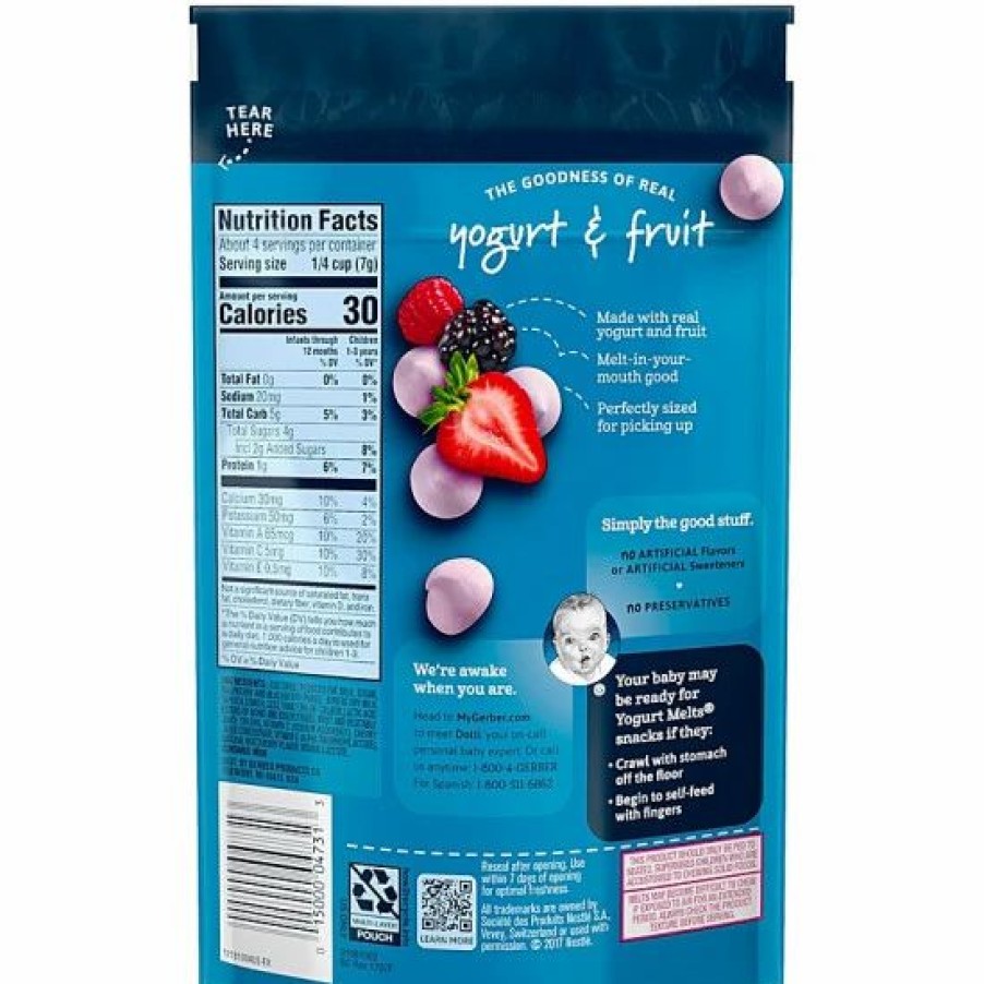 Nursing & Feeding * | Gerber Yogurt Melts, Mixed Berries, 1 Oz Varies