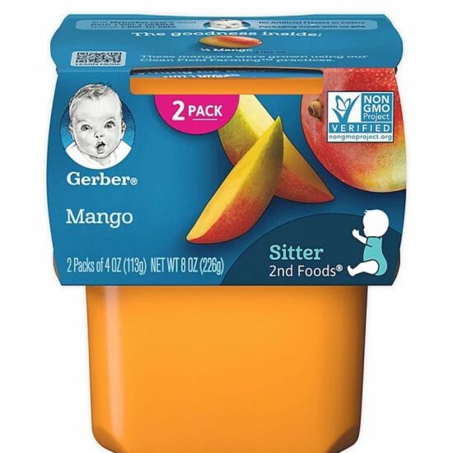 Nursing & Feeding * | Gerber 2Nd Foods 2-Pack 4 Oz. Mangos No Color