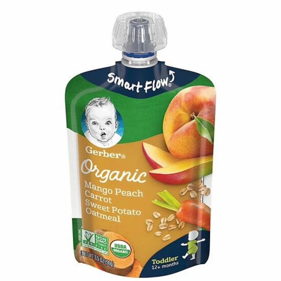 Nursing & Feeding * | Gerber Organic 3.5 Fl. Oz. Mango Peach Carrot Coconut Water Splasher No Color