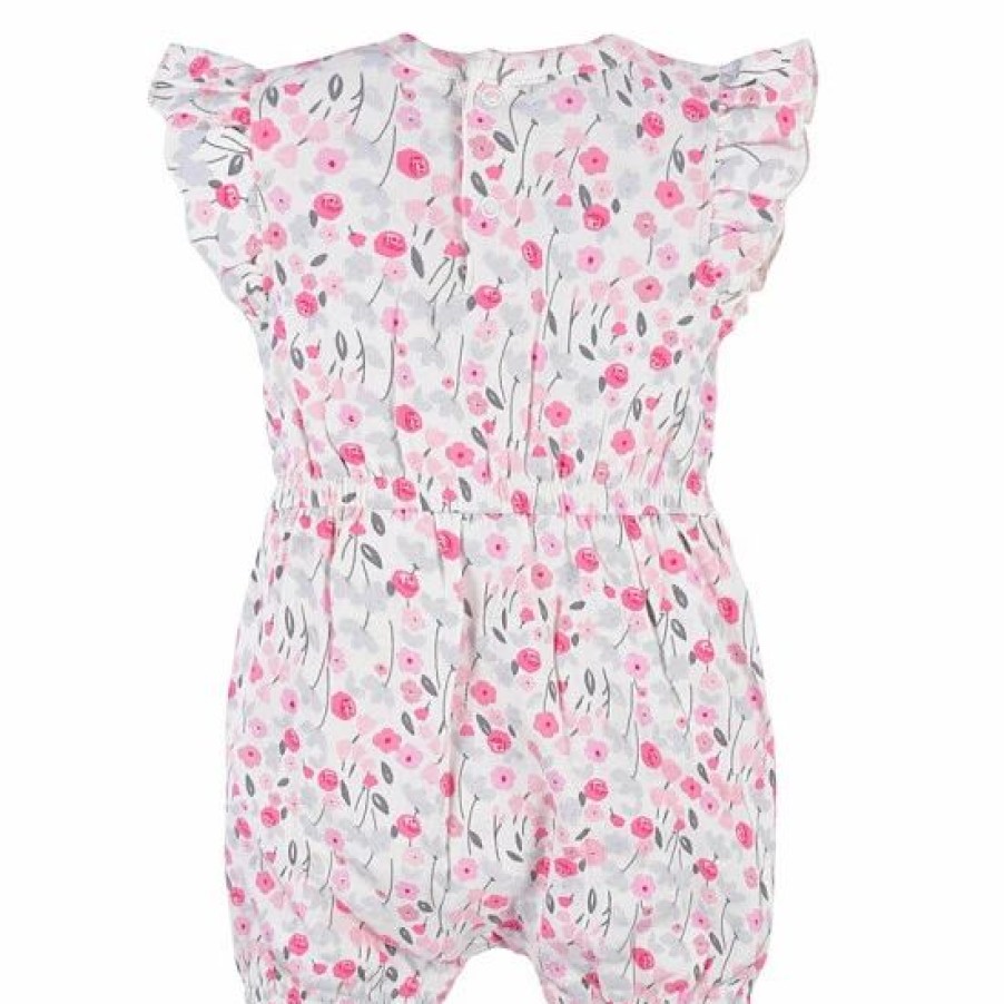 Clothing & Accessories * | Gerber Roses & Bunnies Romper In Pink