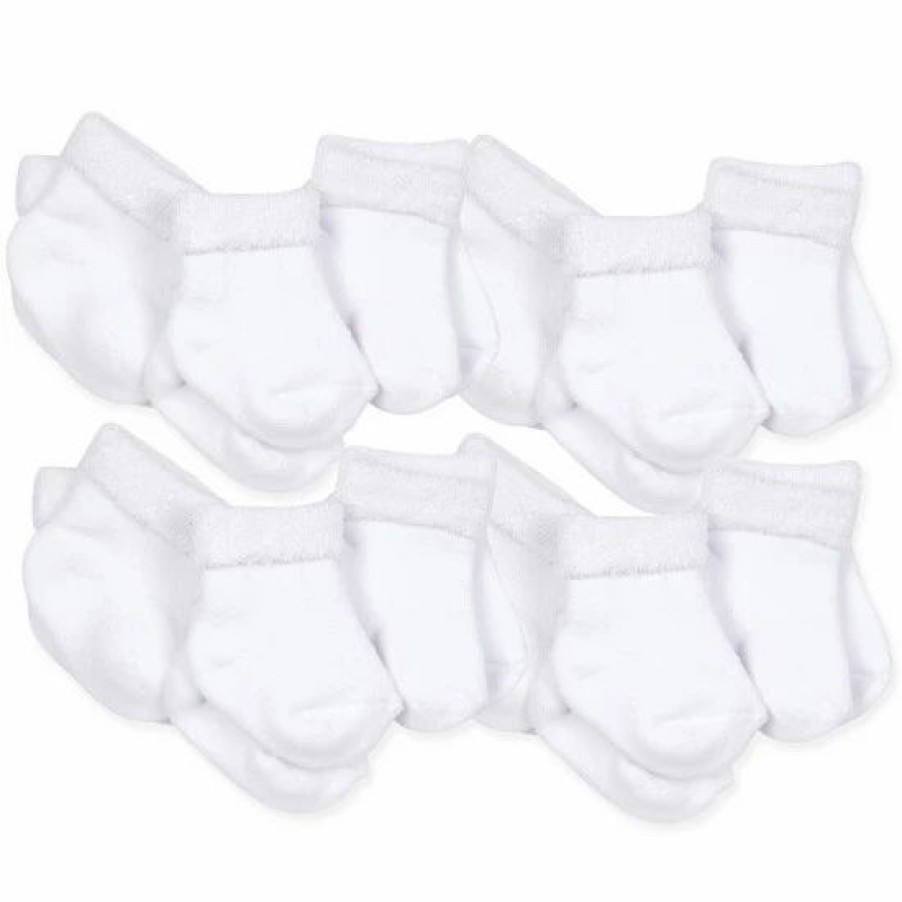 Clothing & Accessories * | Gerber Size 0-3M 12-Pack Terry Socks In White