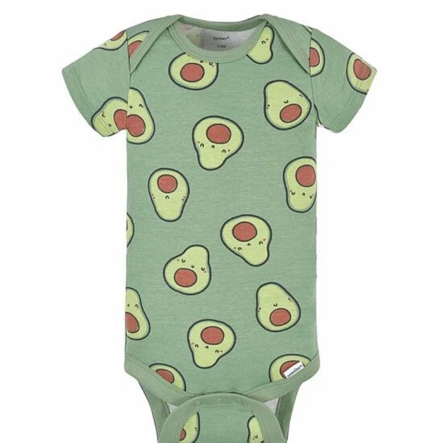 Clothing & Accessories * | Gerber Onesies 3-Pack Avocado Bodysuits In Green