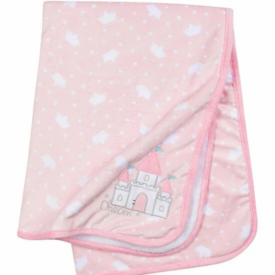 Bedding & Decor * | Gerber Princess Castle Plush Blanket In Pink