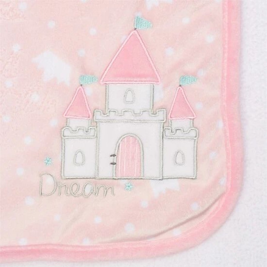 Bedding & Decor * | Gerber Princess Castle Plush Blanket In Pink