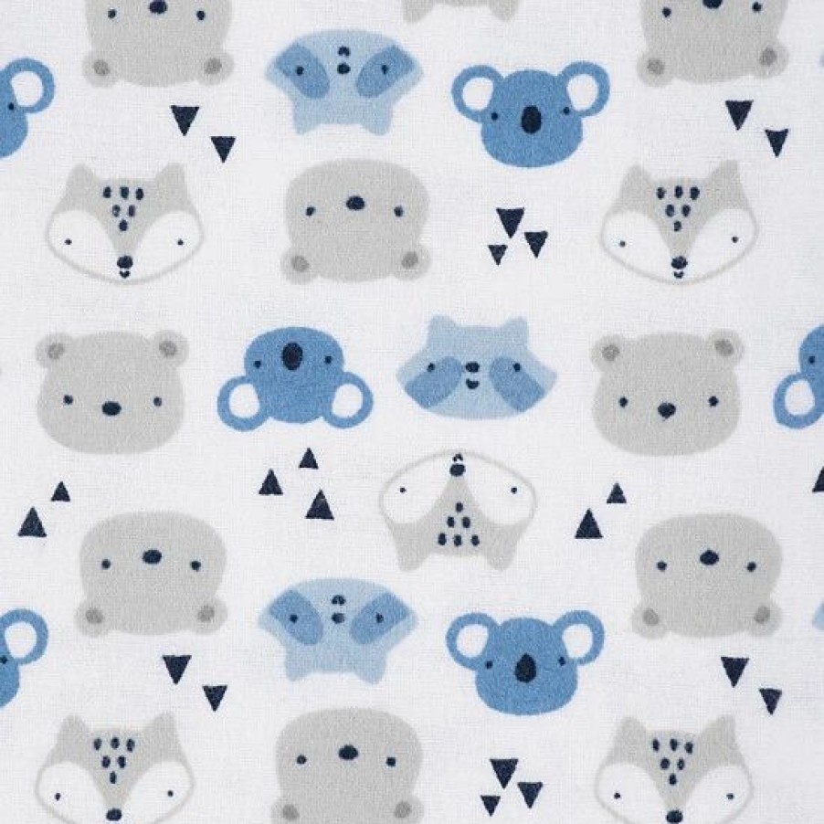 Bedding & Decor * | Gerber 5-Pack Critters Flannel Receiving Blankets In Blue