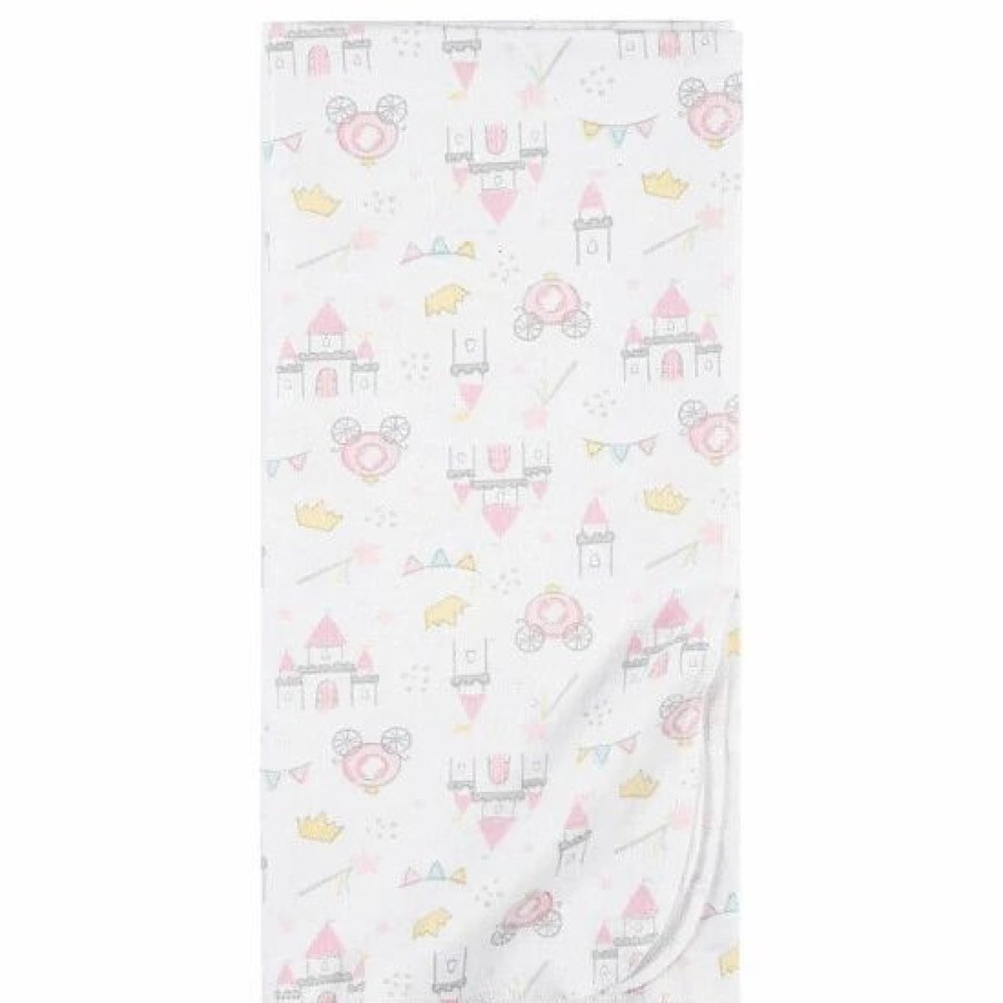 Bedding & Decor * | Gerber 5-Pack Princess Flannel Receiving Blankets In Pink