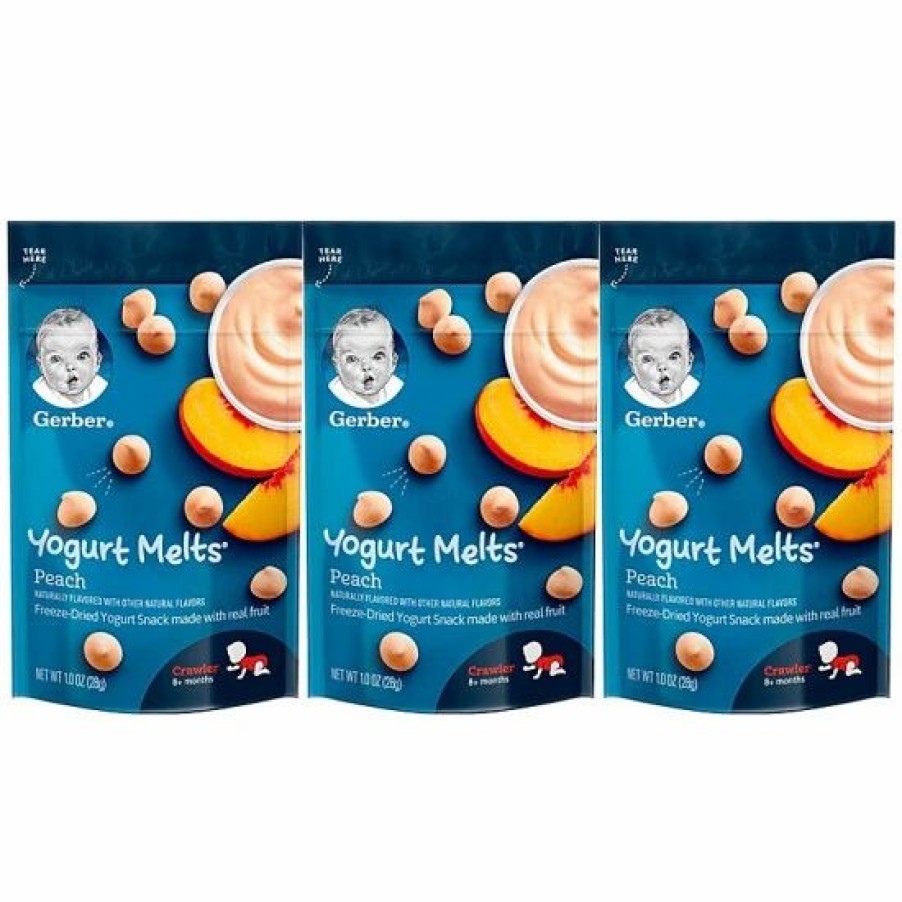 Nursing & Feeding * | Gerber Yogurt Melts, Peach, 1 Oz Varies