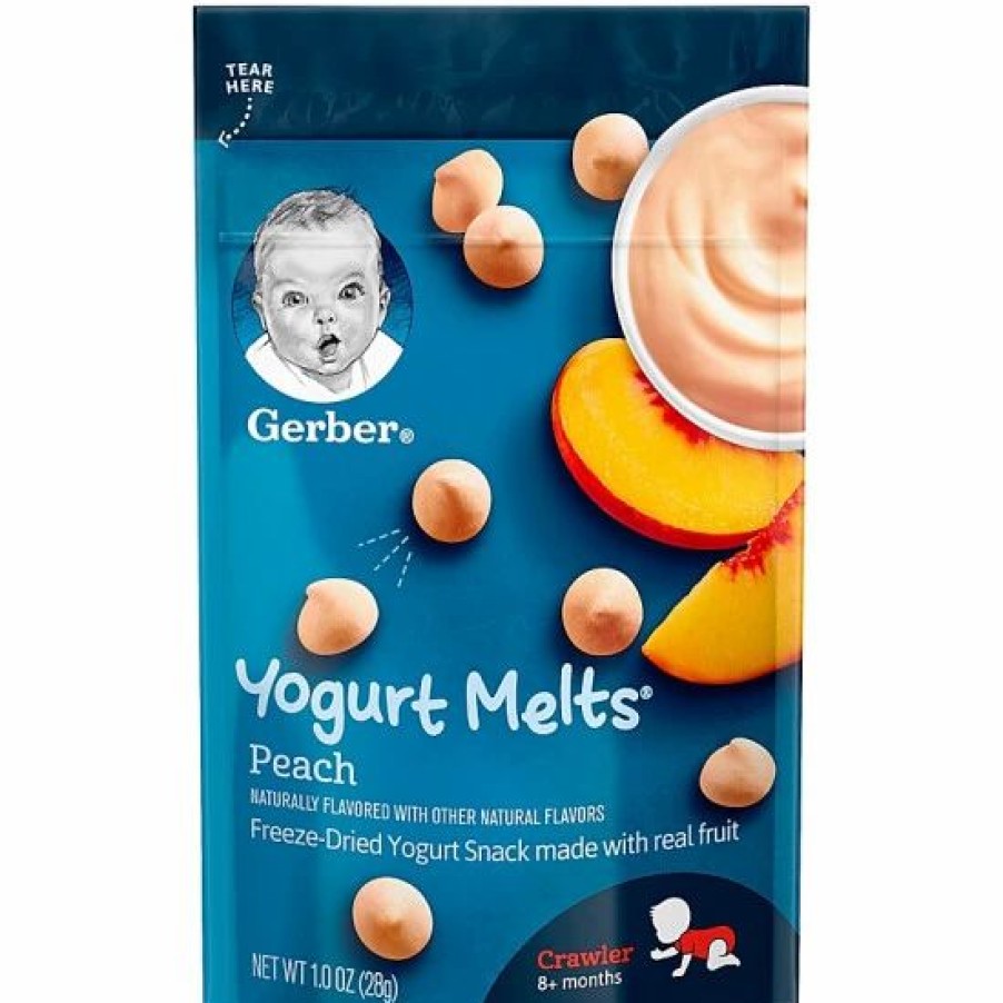 Nursing & Feeding * | Gerber Yogurt Melts, Peach, 1 Oz Varies