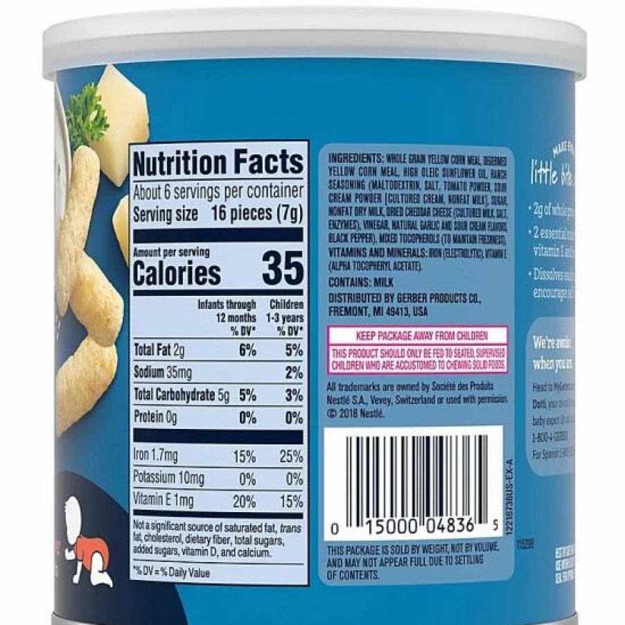 Nursing & Feeding * | Gerber Lil' Crunchies, Ranch, 1.48 Oz Varies