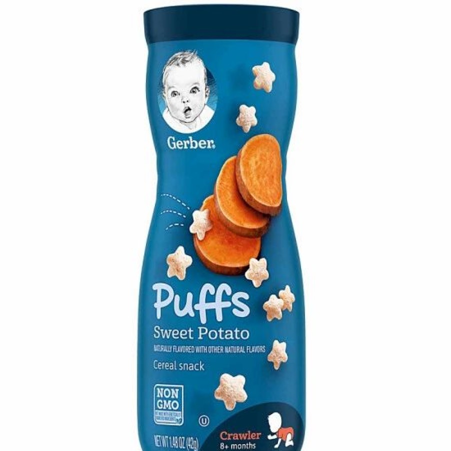 Nursing & Feeding * | Gerber Sweet Potato Puffs Cereal Snacks, 1.48 Oz Varies