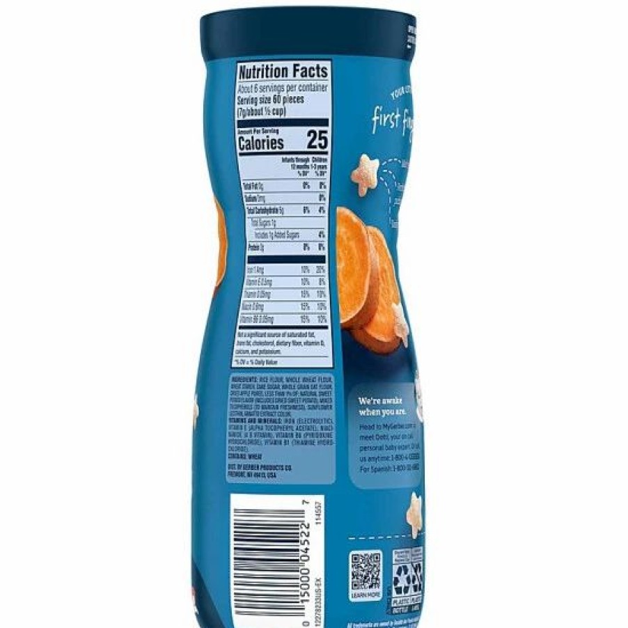 Nursing & Feeding * | Gerber Sweet Potato Puffs Cereal Snacks, 1.48 Oz Varies