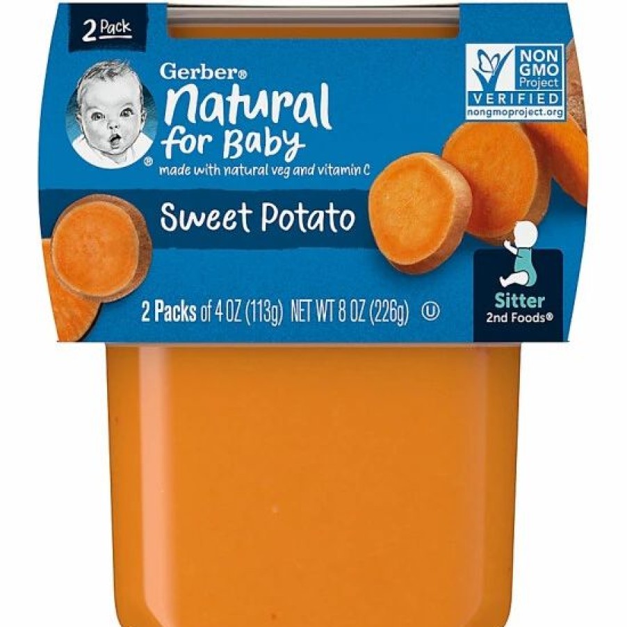 Nursing & Feeding * | Gerber 2Nd Foods 2-Pack Sweet Potatoes Baby Food, 4 Oz.