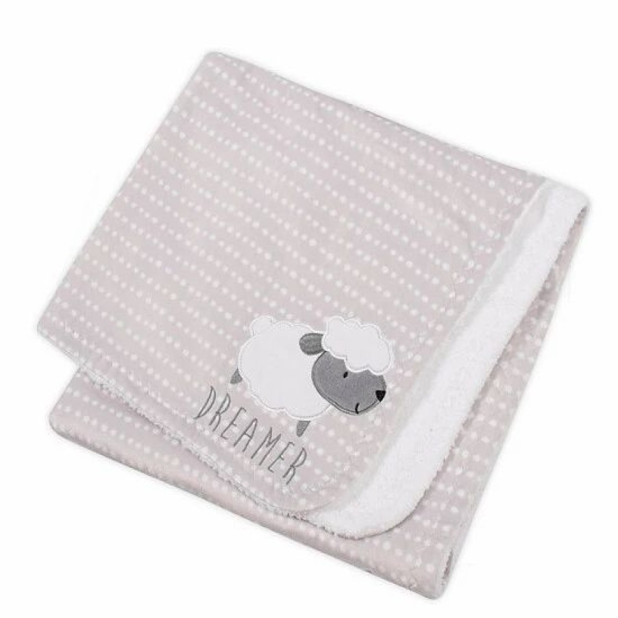 Bedding & Decor * | Gerber Lamb Appliqued Plush Blanket In Grey