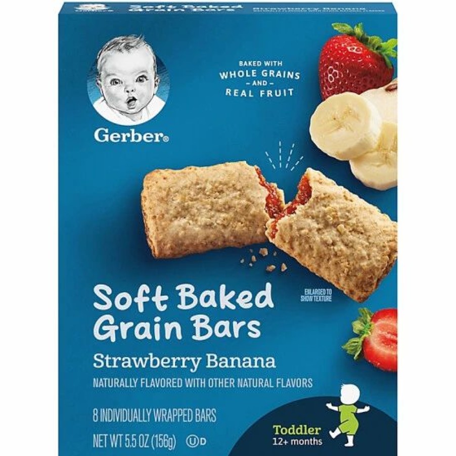 Nursing & Feeding * | Gerber Graduates 8-Pack Strawberry Banana Cereal Bars No Color