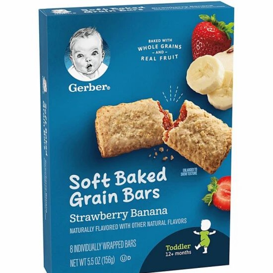 Nursing & Feeding * | Gerber Graduates 8-Pack Strawberry Banana Cereal Bars No Color