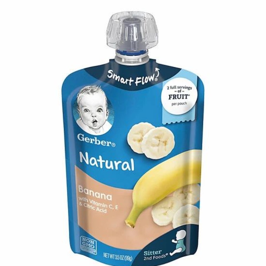 Nursing & Feeding * | Gerber 2Nd Foods 3.5 Oz. Smart Flow Pouch In Banana No Color