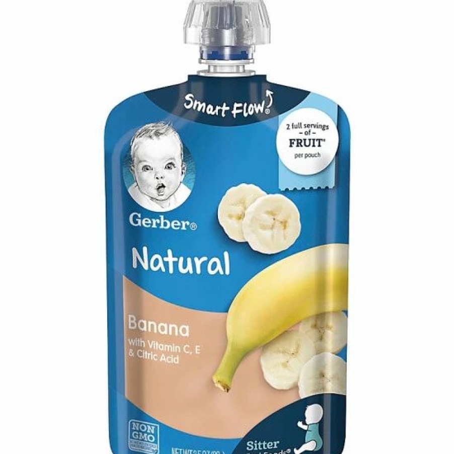 Nursing & Feeding * | Gerber 2Nd Foods 3.5 Oz. Smart Flow Pouch In Banana No Color