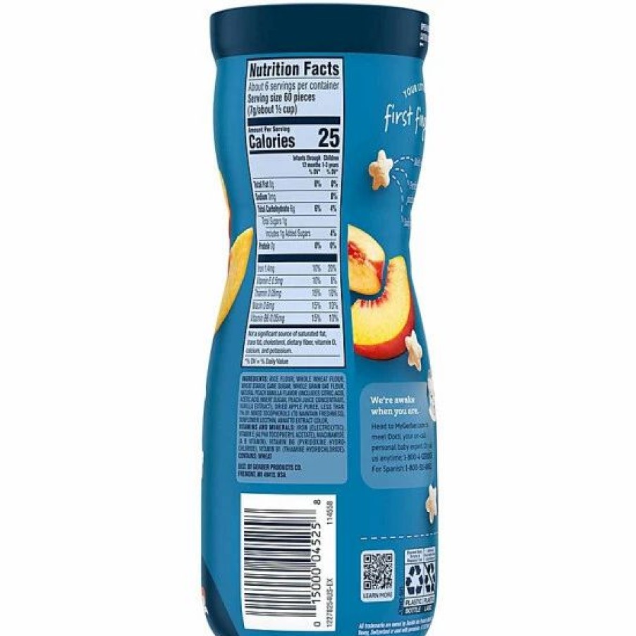 Nursing & Feeding * | Gerber Peach Puffs Cereal Snacks, 1.48 Oz Varies