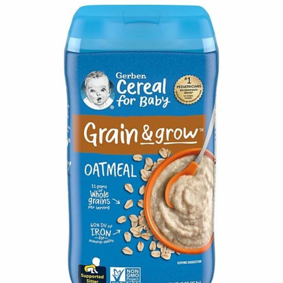 Nursing & Feeding * | Gerber 16 Oz. Single Grain Oatmeal Cereal Multi