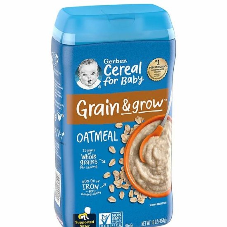 Nursing & Feeding * | Gerber 16 Oz. Single Grain Oatmeal Cereal Multi