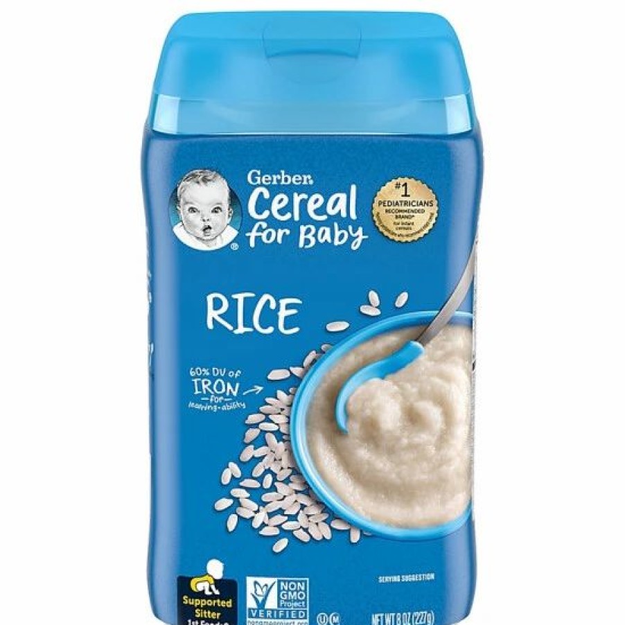 Nursing & Feeding * | Gerber 8 Oz. Single Grain Rice Cereal Multi